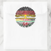 Wales Walisisch Deutsch Deutschland Baum Wurzel Ronde Sticker (Tas)