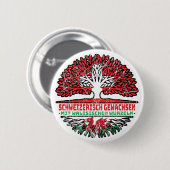 Wales Walisisch Schweizer Schweiz Baum Wurzel Flag Ronde Button 5,7 Cm (Voorkant /achterkant)