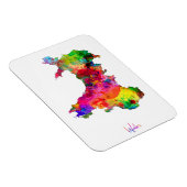 Wales Waterverf Map Magneet (Rechterzijde)