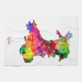 Wales Waterverf Map Theedoek (Horizontaal)