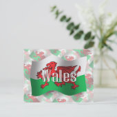 Wales Waving Flag Briefkaart (Staand voorkant)