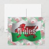 Wales Waving Flag Briefkaart (Voorkant / Achterkant)