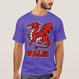 Wales Welsh dragon cymru rode draak T-shirt