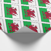 Wales Welsh Dragon Flag Cadeaupapier (Hoek)