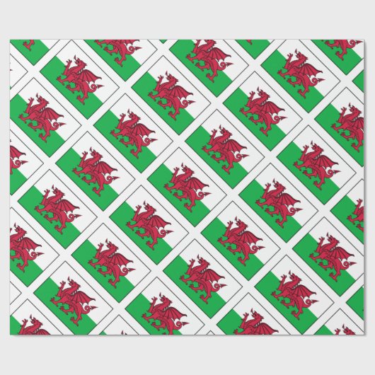 Wales Welsh Dragon Flag Cadeaupapier (Vlak)