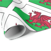 Wales Welsh Dragon Flag Cadeaupapier (Rol Hoek)