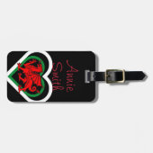 Wales/Welsh Dragon, op vlag geïnspireerd Personnal Bagagelabel (Voorkant horizontaal)