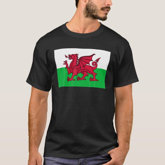 Wales Welsh Een Drakenvlag T-shirt (Voorkant)