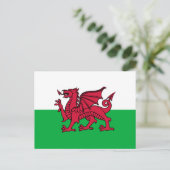 Wales - Welsh Flag Briefkaart (Staand voorkant)