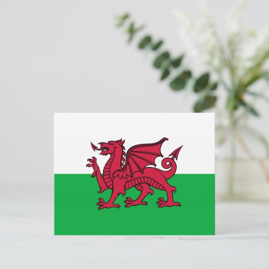 Wales - Welsh Flag Briefkaart (Staand voorkant)