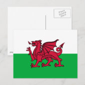Wales - Welsh Flag Briefkaart (Voorkant / Achterkant)