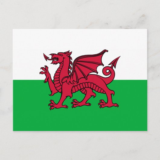 Wales - Welsh Flag Briefkaart (Voorkant)