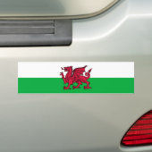 Wales - Welsh Flag Bumpersticker (Op auto)