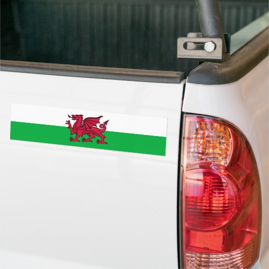 Wales - Welsh Flag Bumpersticker (Op Truck)