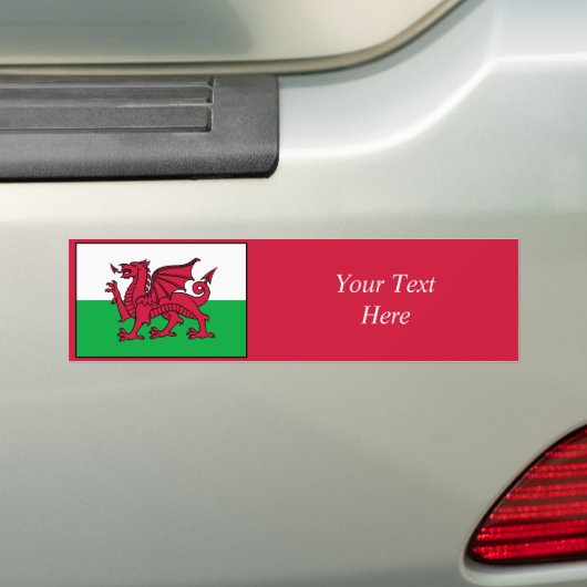 Wales - Welsh Flag Bumpersticker (Op auto)