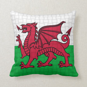 Wales Welsh flag cymru dragon Kussen
