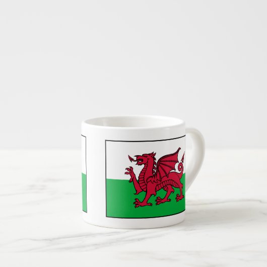 Wales - Welsh Flag Espresso Kop (Voorkant rechts)