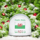 Wales Welsh Flag Groene Personalisatie Sneeuwbol (Kerstmis)