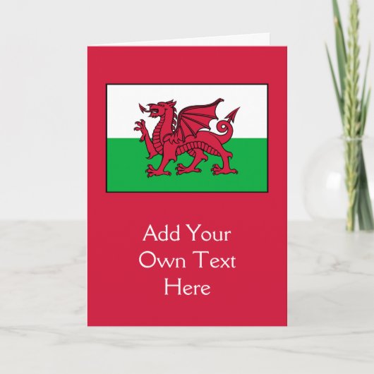 Wales - Welsh Flag Kaart (Voorkant)