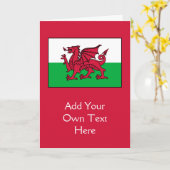 Wales - Welsh Flag Kaart (Gele Bloem)