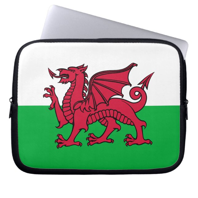 Wales - Welsh Flag Laptop Sleeve (Voorkant)