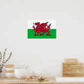 Wales - Welsh Flag Poster (Keuken)
