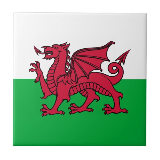Wales - Welsh Flag Tegeltje (Voorkant)