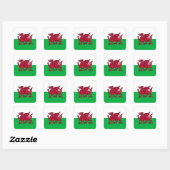 Wales - Welsh Flag Vierkante Sticker (Vel)