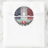 Wales Welsh French Tree Roots Flag Ronde Sticker (Tas)