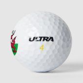 Wales Welsh Rode draak Cymru Vlag Reizen Golfballen (Logo)