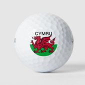 Wales Welsh Rode draak Cymru Vlag Reizen Golfballen (Voorkant)