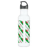 Wales Welsh vlag betegeld gepersonaliseerd Waterfles (Achterkant)
