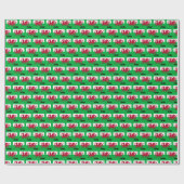 Wales Wrapping Paper, Welsh Flag patriotic Cadeaupapier (Vlak)