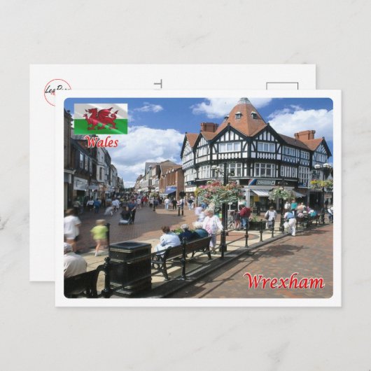 Wales - Wrexham - Briefkaart (Voorkant / Achterkant)