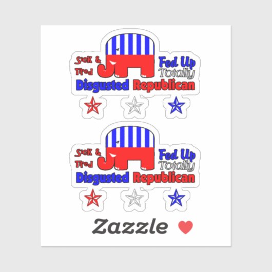 walgelijke republikein sticker (Vel)