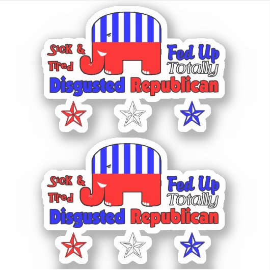 walgelijke republikein sticker (Voorkant)