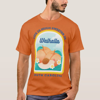 Walhalla South Carolina SC Peach Toeristische souv T-shirt