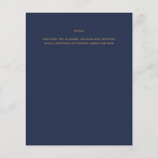 WALIMA Budget Navy Blue Gold Bilingual Wedding (Achterkant)