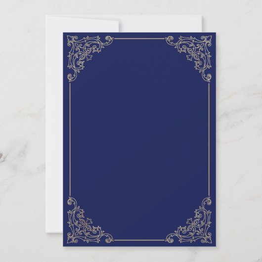 Walima Ceremonie Blauw Islamitisch Moslim Bruiloft Kaart (Achterkant)