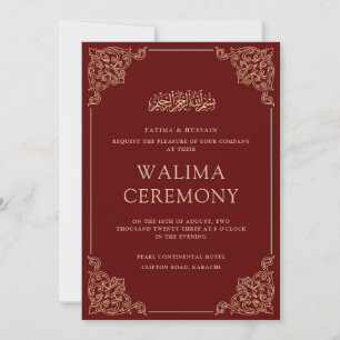Walima ceremonie Bourgondische islamitische bruilo Kaart