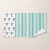 WALING VAN EEN TIJDSTIP AQUABLUE STRIPE BATHROOM T BAD HANDDOEK (Handdoek)