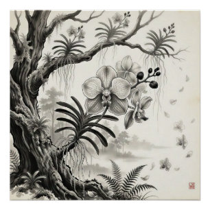 Waling-Waling — Filipijnse Koningin-Orchidee Sumi- Perfect Poster