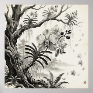 Waling-Waling — Filipijnse Koningin Orchidee Sumi- Poster