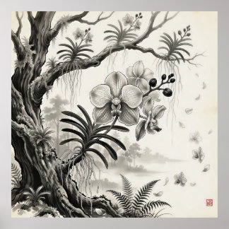 Waling-Waling — Filipijnse Koningin Orchidee Sumi- Poster