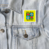 Walk 4 Autism vierkant badge Vierkante Button 5,1 Cm (In situ)