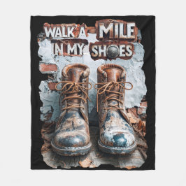 Walk a Mile in My Shoes beroemd gemaakt door Inspi Fleece Deken