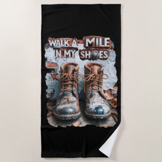 Walk a Mile in My Shoes beroemd gemaakt door Inspi Strandlaken