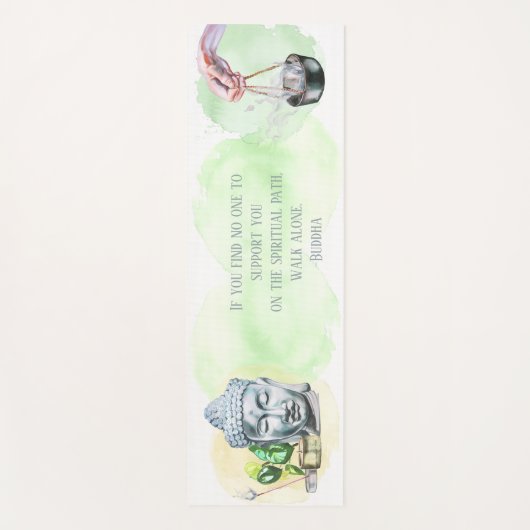 Walk Alone Waterverf Yoga Mat (Voorkant)