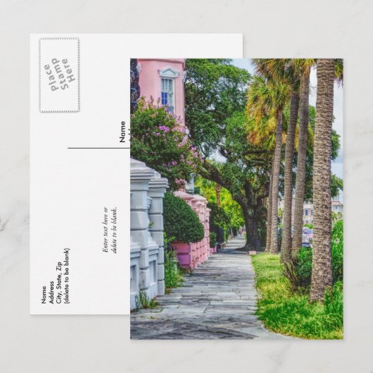 Walk Along Rainbow Row Briefkaart (Voorkant / Achterkant)