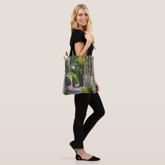 Walk Along Rainbow Row Tote Bag (Op model)
